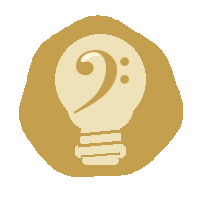 Golden symbol for listening and learning